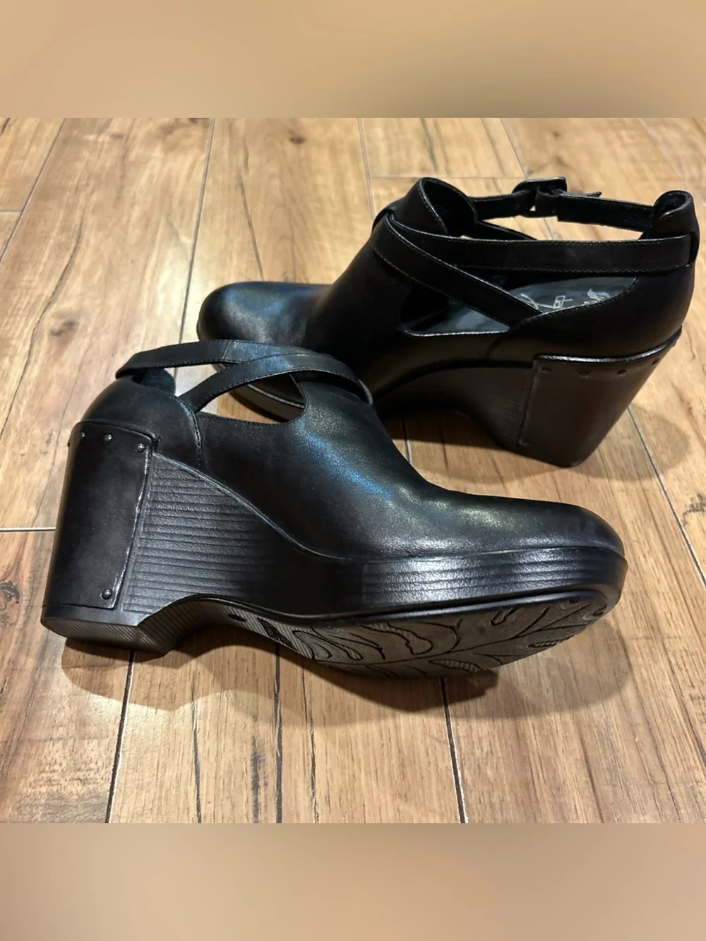 Dansko Franka Wedge Bootie 39 Black LN